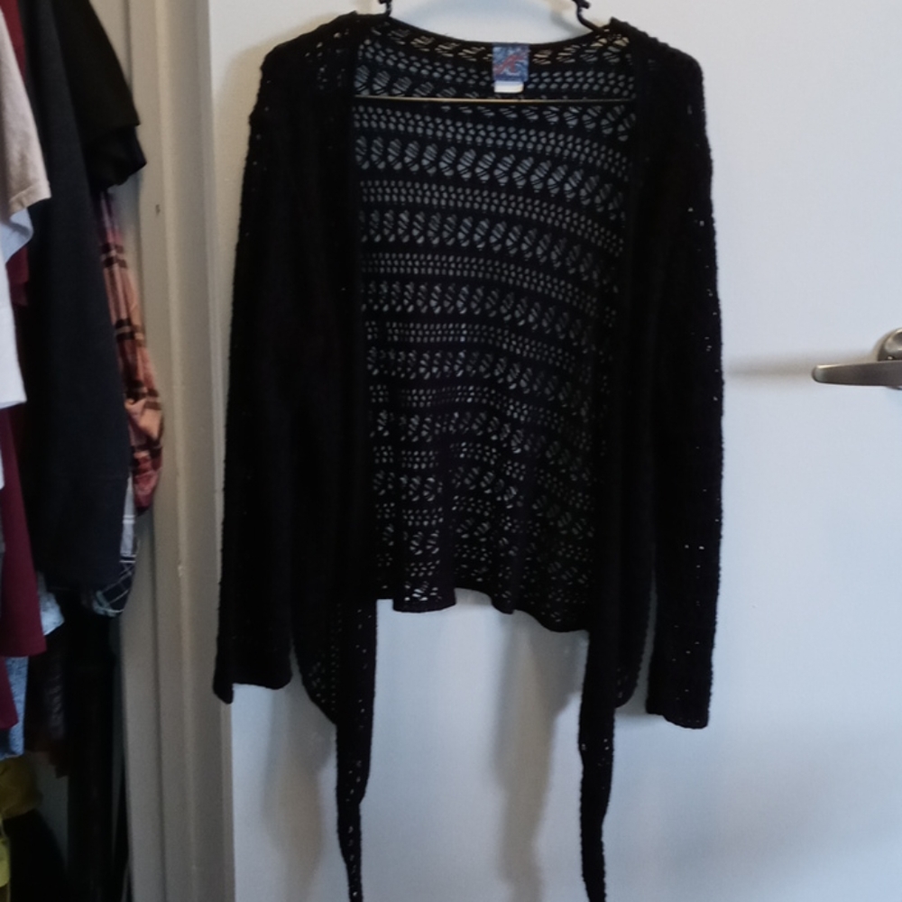 Armand & Alba Black Knit Lace Cover Up